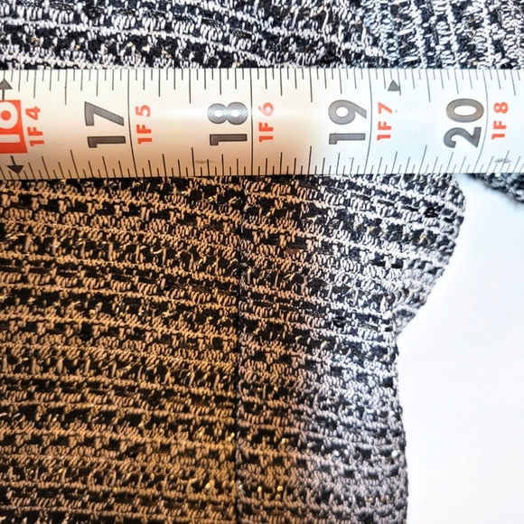 EXPRESS BLAZER L BLACK WHITE TEXTURED METALLIC DOUBLE BREASTED NOVELTY BUTTON - Picture 8 of 14